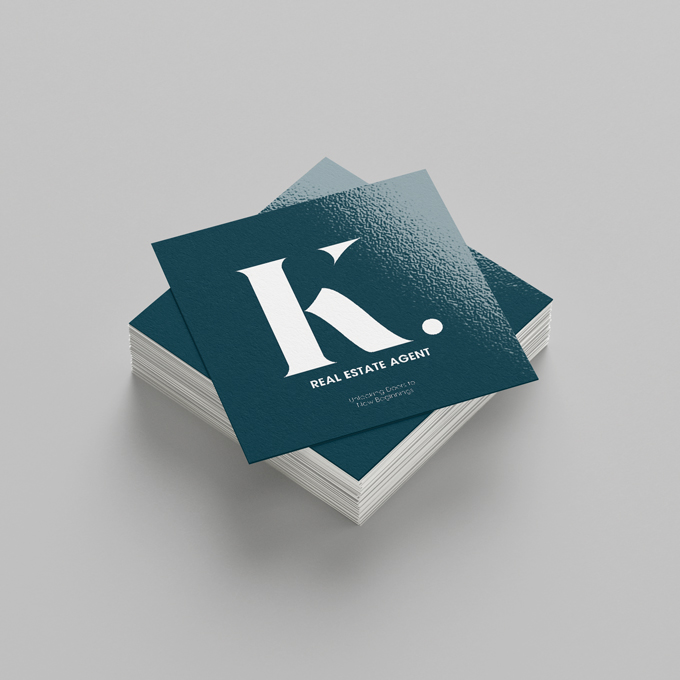 High Gloss UV Square Business Cards