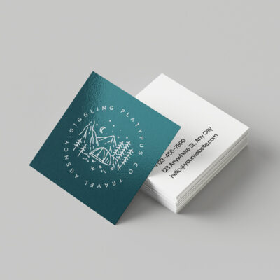 Semi Gloss Square Business Cards 2.5” x 2.5”